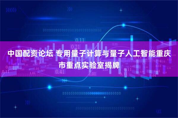 中国配资论坛 专用量子计算与量子人工智能重庆市重点实验室揭牌