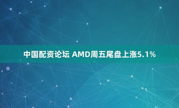中国配资论坛 AMD周五尾盘上涨5.1%